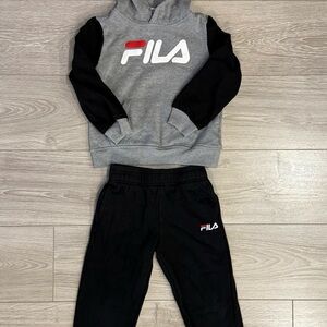 Fila Kids Gray and Black Jogger Set